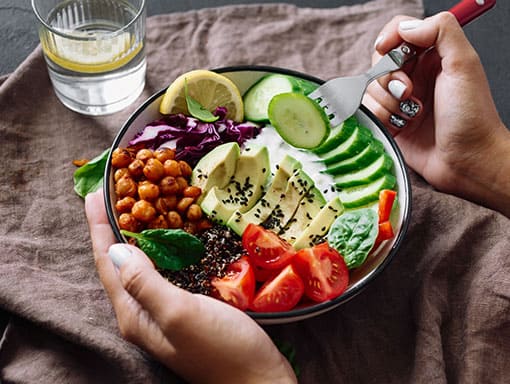 IMMUNE SUPPORT Free Resource Healthcare Wellness Center Inland Naturopathic Upland CA Photo of Salad in Bowl with Tomatoes and Cucumber